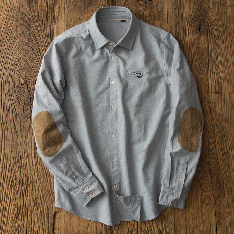 Oxford Cotton Casual Shirt Business - Camisa Retro Oxford, Tops holgados informales