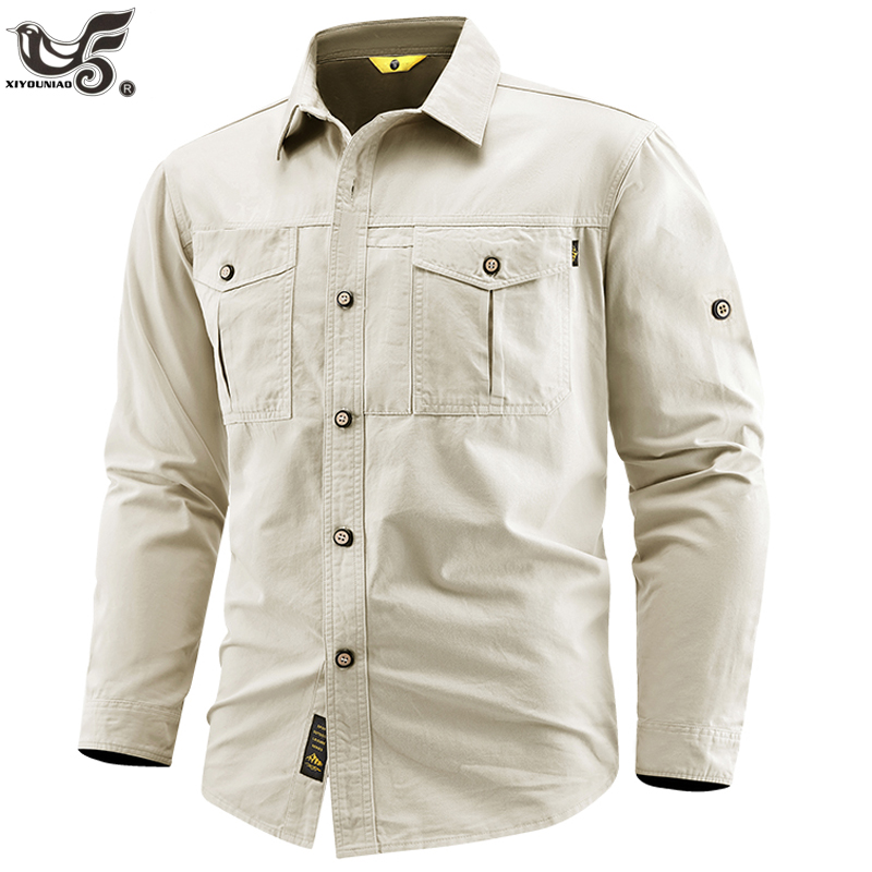 Camisas militares de negocios  - Tactical Military Shirt Cargo reseña y precio