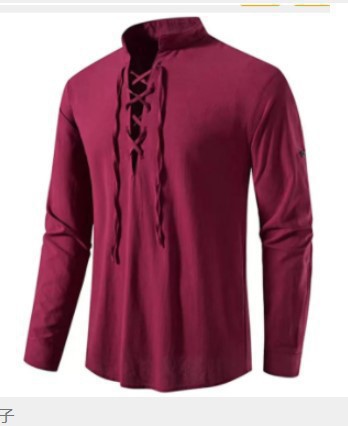 Camisa Pirata para Hombre, Est - Medieval Gothic Lace Up Pirate Shirt reseña y precio