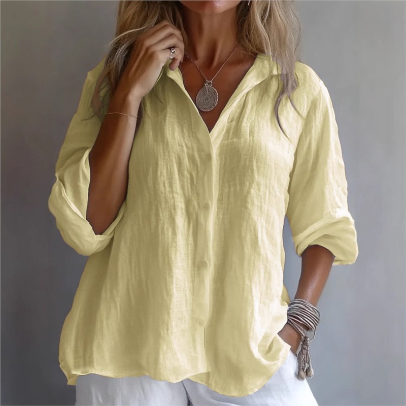 Ropa De Mujer De lino De Color - Mens Linen Shirt Long Sleeve reseña y precio