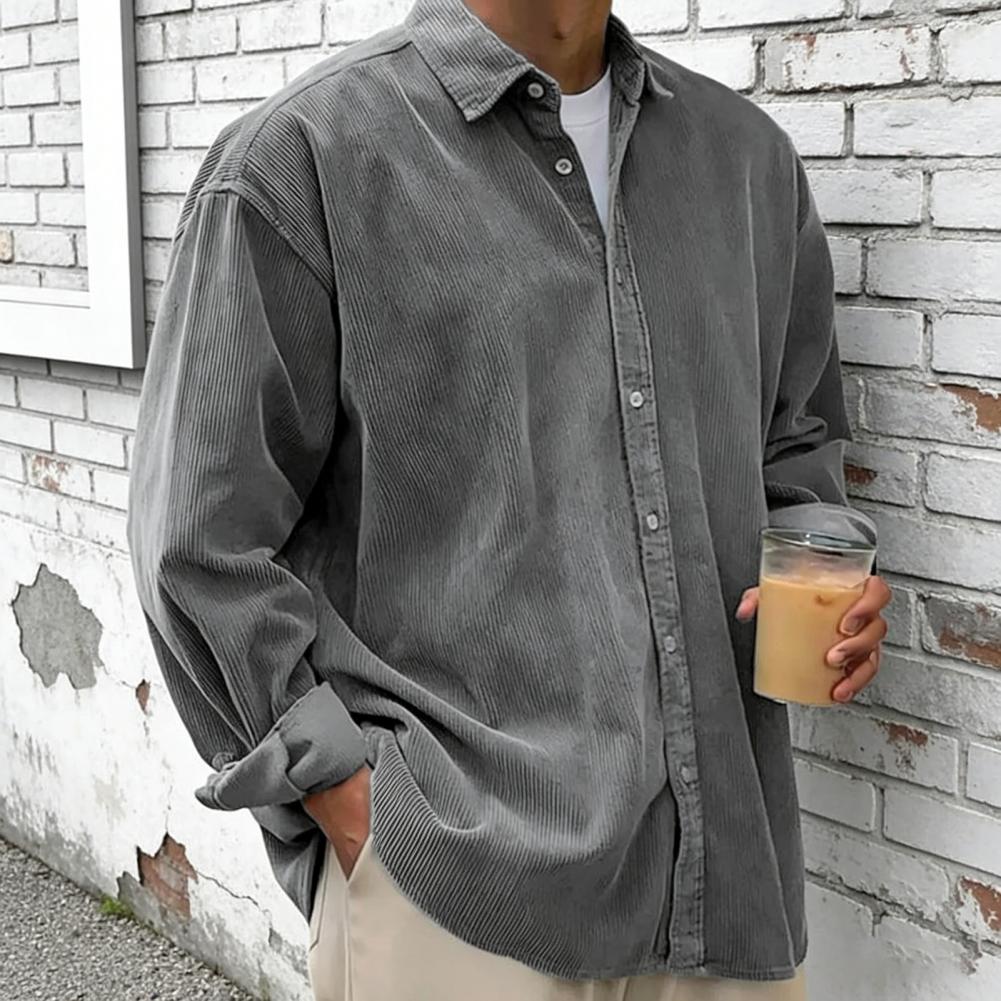 Nueva Camisa de Pana para Homb - Corduroy Button Up Shirt Men reseña y precio