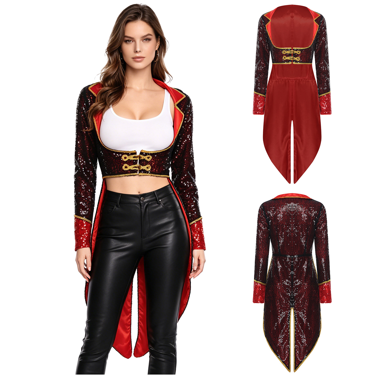 Traje de circo para mujer, con - Jackets reseña y precio