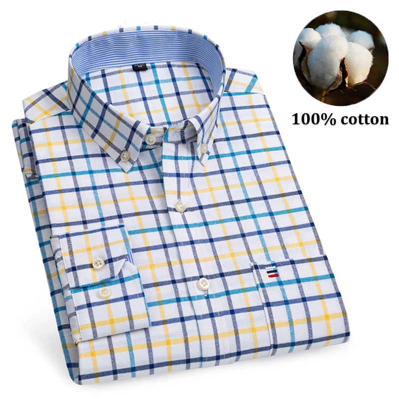 Camisas 100% de algodón para h - Oxford Cotton Casual Shirt Business reseña y precio