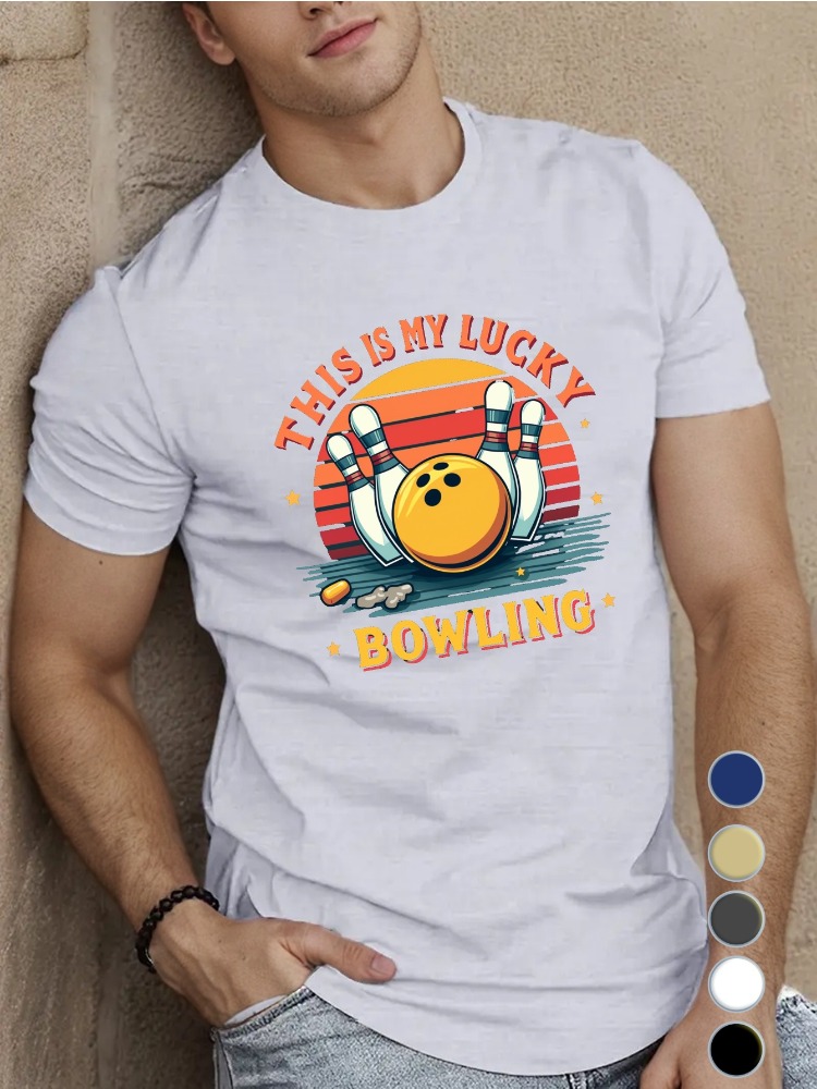 Camiseta de algodón con cuello - Short Sleeve Bowling Shirt Retro reseña y precio