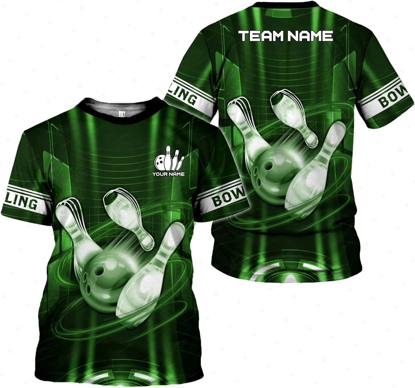 Nombre personalizado gradiente - Short Sleeve Bowling Shirt Retro reseña y precio
