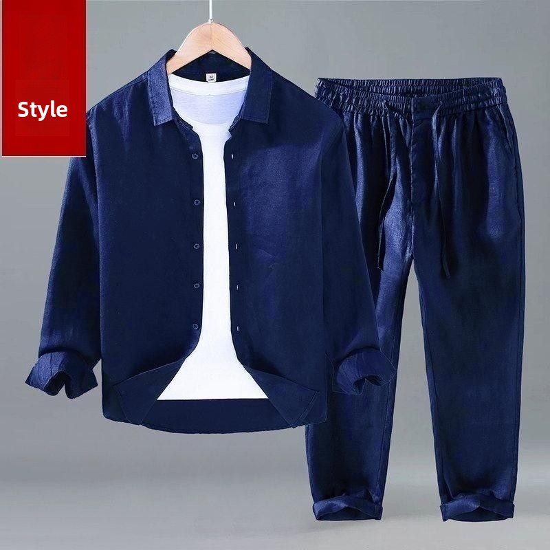 Conjunto de Dos Piezas de Cami - Mens Linen Shirt Long Sleeve reseña y precio
